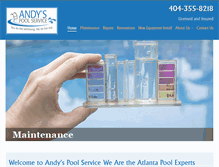 Tablet Screenshot of andyspoolservice.com